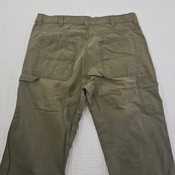 Blue Mountain Canvas Relaxed Fit 5 Pocket Pants Army Green Straight Leg EUC - Picture 9 of 14